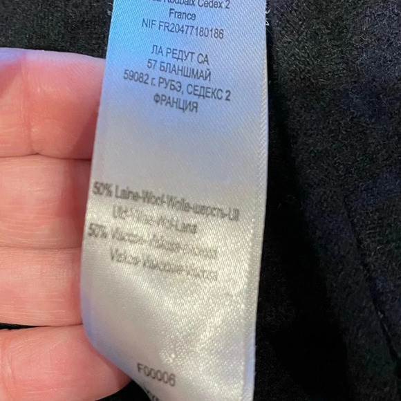 LA REDOUTE 50% wool asymmetrical black cardigan size 20/22 - Picture 4 of 8